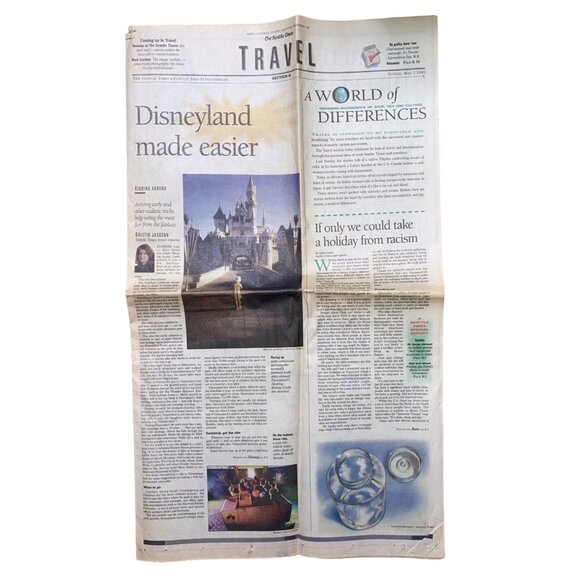 Disneyland Newspaper Seattle Times May 7, 1995 Sunday Kristin Jackson Reporter E - Picture 1 of 9